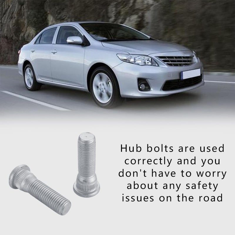 Lecctso 5PCS Wheel Studs, Wheel Hub Bolts, 49mm Long & M12x1.5 Steel Lug Bolts, Car Accessories Heavy Duty Wheel Bolt Compatible with Lexus Toyota Chevy Scion Pontiac OEM #610-266 90942-02049 - Image 4